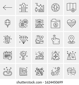 25 Universal Icons Vector illustration. Creative Icon Illustration to use in web and Mobile Related project.