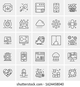 25 Universal Icons Vector illustration. Creative Beauitful Icon Illustration to use in Print and Web Related project.