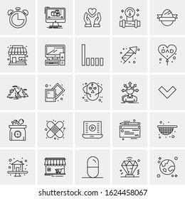 25 Universal Icons Vector illustration. Creative Beauitful Icon Illustration to use in Print and Web Related project.