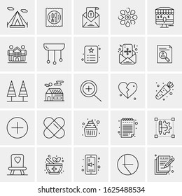25 Universal Icons Vector illustration