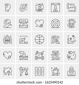 25 Universal Icons Vector illustration