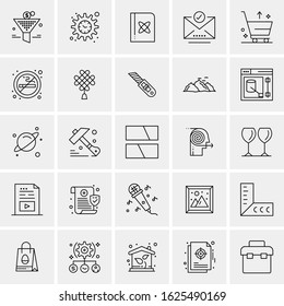 25 Universal Icons Vector illustration
