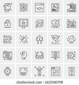 25 Universal Icons Vector illustration