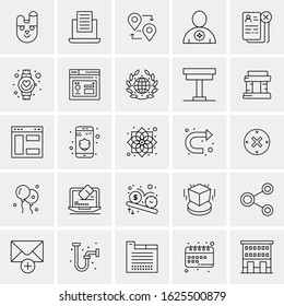 25 Universal Icons Vector illustration
