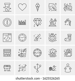 25 Universal Icons Vector illustration