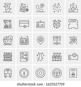 25 Universal Icons Vector illustration