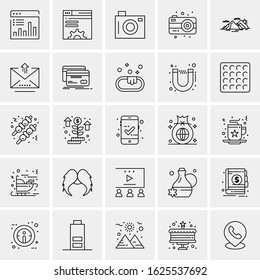25 Universal Icons Vector illustration