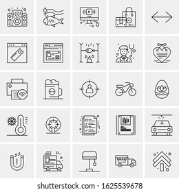 25 Universal Icons Vector illustration