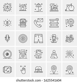 25 Universal Icons Vector illustration