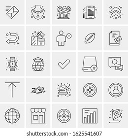 25 Universal Icons Vector illustration