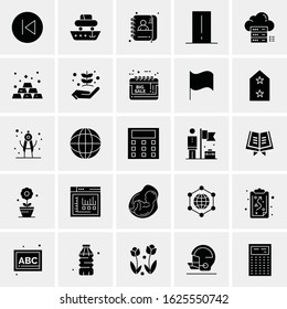25 Universal Icons Vector illustration