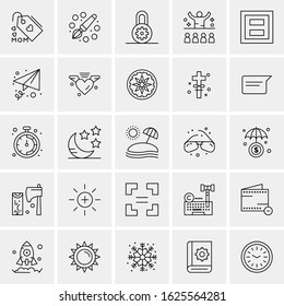 25 Universal Icons Vector illustration