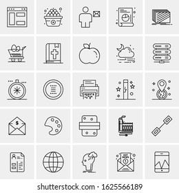 25 Universal Icons Vector illustration