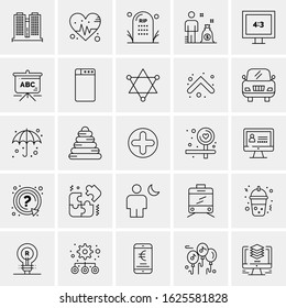 25 Universal Icons Vector illustration