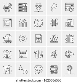 25 Universal Icons Vector illustration