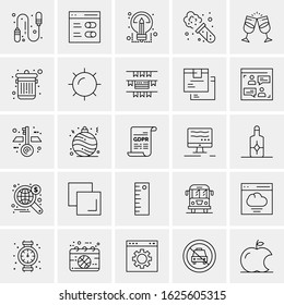 25 Universal Icons Vector illustration