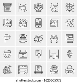 25 Universal Icons Vector illustration
