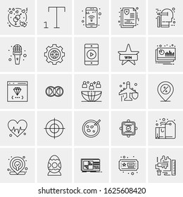 25 Universal Icons Vector illustration