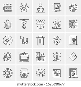 25 Universal Icons Vector illustration