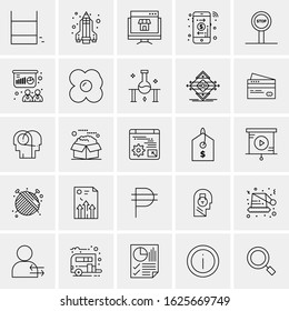 25 Universal Icons Vector illustration