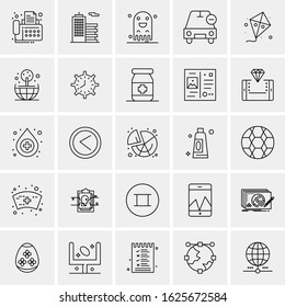 25 Universal Icons Vector illustration