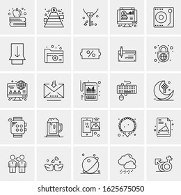 25 Universal Icons Vector illustration