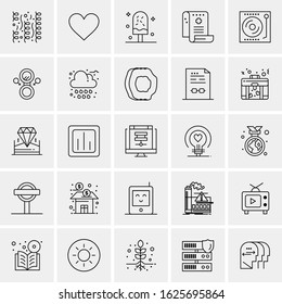 25 Universal Icons Vector illustration