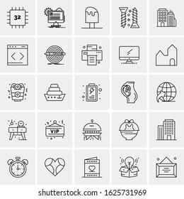25 Universal Icons Vector illustration