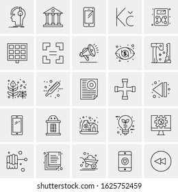 25 Universal Icons Vector illustration