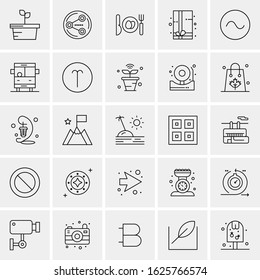 25 Universal Icons Vector illustration
