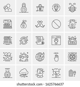 25 Universal Icons Vector illustration
