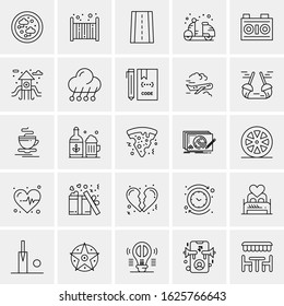 25 Universal Icons Vector illustration