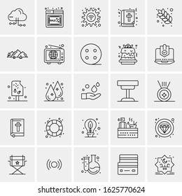 25 Universal Icons Vector illustration