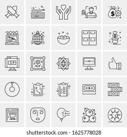 25 Universal Icons Vector illustration