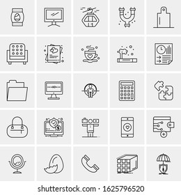 25 Universal Icons Vector illustration