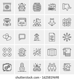 25 Universal Icons Vector illustration