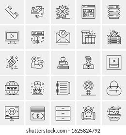 25 Universal Icons Vector illustration
