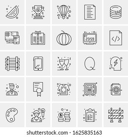 25 Universal Icons Vector illustration