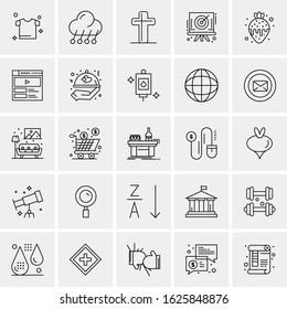 25 Universal Icons Vector illustration