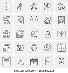 25 Universal Icons Vector illustration