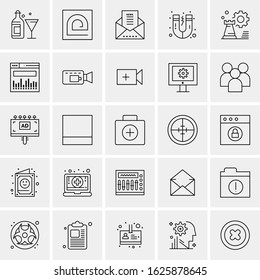 25 Universal Icons Vector illustration