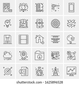 25 Universal Icons Vector illustration