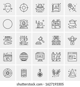 25 Universal Icons Vector illustration