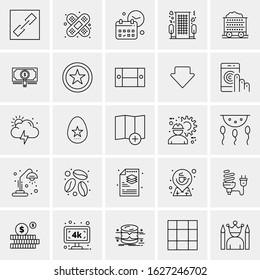 25 Universal Icons Vector illustration