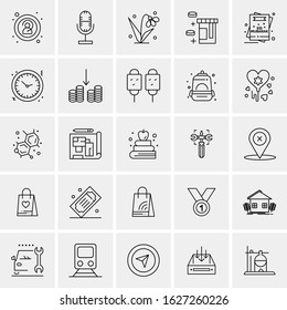 25 Universal Icons Vector illustration