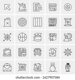 25 Universal Icons Vector illustration