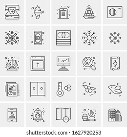 25 Universal Icons Vector illustration
