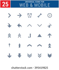 25 Universal Icons For Web and Mobile. web icons for business, finance and communication

