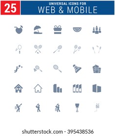 25 Universal Icons For Web and Mobile. web icons for business, finance and communication