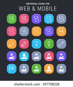 25 universal icons for web and mobile